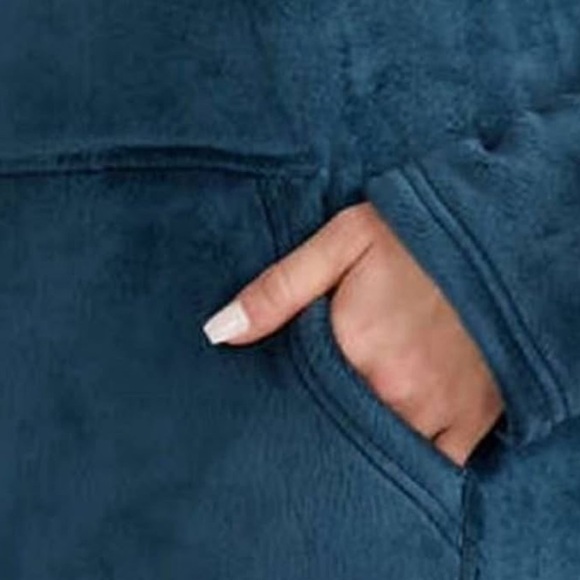 NWT 32 Degrees Long Sleeve Sleep Lounger Hoodie In Deep Baltic, Large/X-Large) - Picture 4 of 8